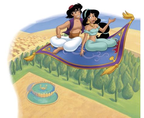 Magic flying carpet ride from aladdin